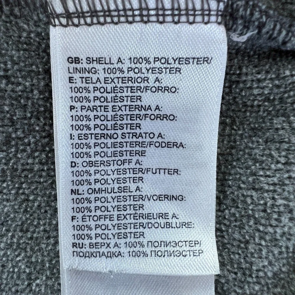 The North Face Drew Peak Hoodie Sweatshirt Mens Large Gray Log‎ Arm Print Casual